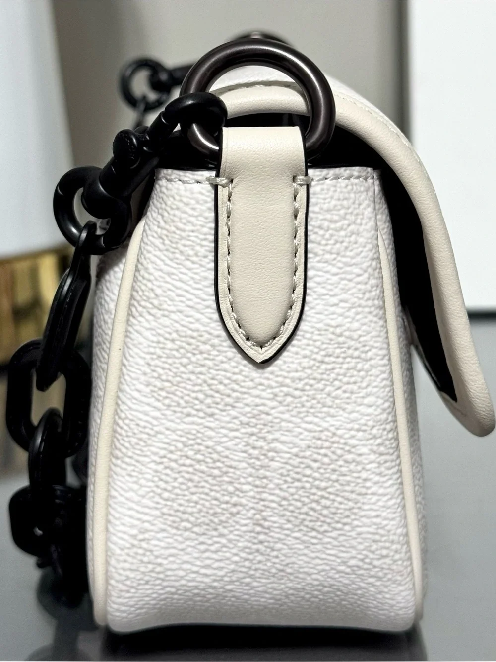 COACH Charter Flap Crossbody 18 Signature Canvas, WHITE/BLACK SIG